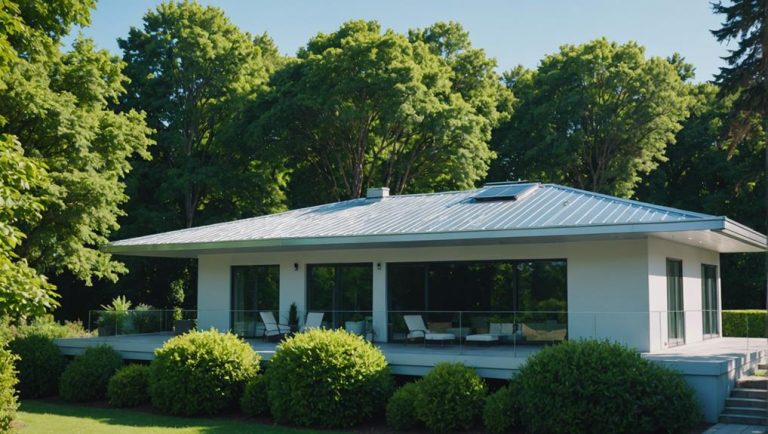 Metal roof on a home.